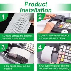Thermal Paper Rolls 2.25 X 50 Ft, 5 Rolls Credit Card Paper Thermal 2 1/4″ X 50′