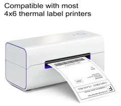500 4×6 Fanfold Direct Thermal Direct Shipping Labels for Zebra & Rollo Printers