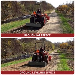 Heavy Duty Box Blade Attachment for Tractor W/ 6 Scarifier Shanks – 55″ Width
