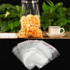 Clear Self Adhesive OPP Bags Cellophane Tape Peel Poly Seal Plastic Packing Bags