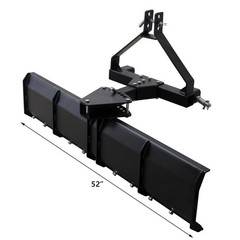 52″ 3-Point Tractor Rear Grading Blade Heavy Duty Steel Scraper for Cat 0 Cat 1
