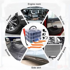 1240PCS Car Retainer Auto Fasteners Body Plastic Trim Clips Pin Rivet Bumper Kit