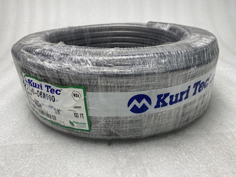 Kuri-Tec K7130-06X100 3 Food Grade PVC 150PSI FDA Hose 1/2″ X 100’
