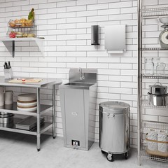 10 in. x 14 in. Hands-Free Hand Sink With Pedestal Base