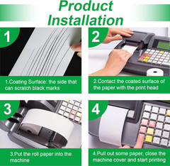 Thermal Paper Rolls 2.25 X 50 Ft, 5 Rolls Credit Card Paper Thermal 2 1/4″ X 50′