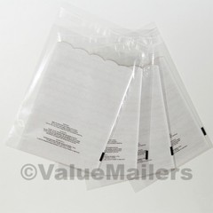 1000 9×12 1.5 Mil Bags Resealable Clear Suffocation Warning Poly OPP Cello Bag