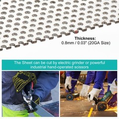 20GA 11.8″x11.8″ Round Hole 304 Stainless Steel Perforated Sheet