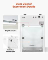 Desktop Laminar Flow Hood, ISO 5 Clean Room, HEPA-14 Filter, 65dB Quiet