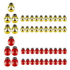 50x Decorative Thumb Tacks Wooden Bee Ladybug Push Pins Office Supplies