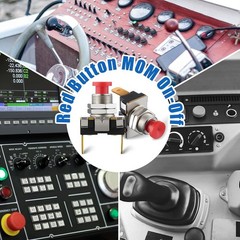Horn Button, Boat Horn Switch, SPST Momentary Contact Switch, 12V/24V Dual Vo…