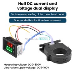 DC0-300V 50/100/200/400A Isolated Current Voltage Meter Hall Ammeter Voltmeter