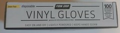 Box of 100 Vinyl Disposable Gloves Latex Free Glove One Size Fits All