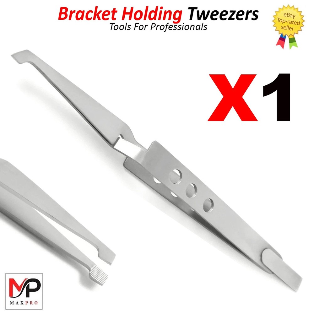 Dental Orthodontic Self Closing Direct Bracket Holder Reverse Action Tweezer