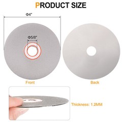 Diamond Flat Lap Disc Set 4×5/8Inch Arbor 600/1200/2000/3000 Grit Grinding Wheel