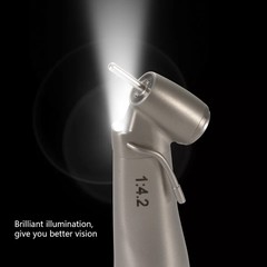 Dental Optic Fiber LED 1:4.2 Increasing Handpiece 45°Angle Head External Channel