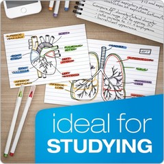 Index Cards, 3 x 5 Inches, White, Lined on Front, Blank on Back 500 Count 5 Pack