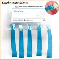Dental Blue Matrix Strip Contoured Anterior Matrices 0.05mm Restorative Strips