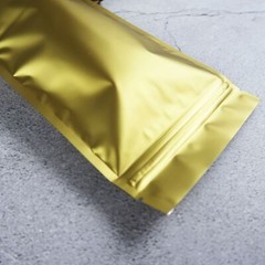 100 Gold Aluminum Foil Resealable Gusset Bag Pouches w/ a Variety of Sizes
