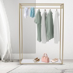 Wedding Dress Retail Studio Display Stand,Gold Floor-Standing Clothing Rack