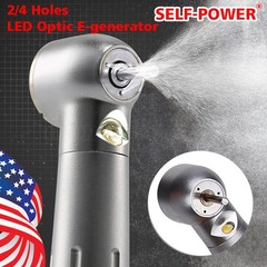 Dental LED E-generator Fiber Optic High Speed Handpiece 2 4Hole Fit FG1.6mm Burs