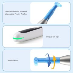 Dental Cordless Hygiene Prophy Handpiece Brushless Motor +2Pcs Prophy Angle