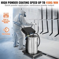 VEVOR Powder Coating System 40 W 100KV Electrostatic Output 50L Powder Hopper