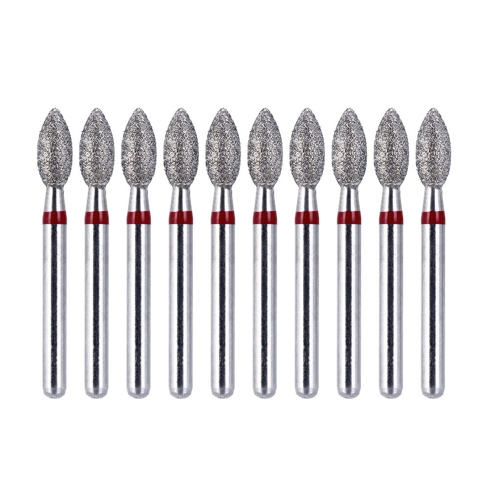 AZDENT Dental Diamond FG Burs Football #368-023F / #379-023F Fine Red 10pcs/Kit