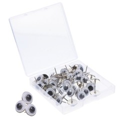 50Pcs Multi Function Decorative Eye Push Pins Plastic Metal Thumb Tacks for Home