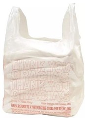 T-Shirt Carry-Out Bags Thank You Gracias Bags 11.5″ x 6.5″ x 22″