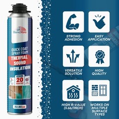 BondXtra Spray Foam Insulation Kit (36 x 32.80 oz/930 gr720 Brd ft) Self Expan