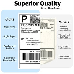 Direct Thermal 2.25X1.25 1000/RL Barcode Labels For Zebra LP2824 TLP2824 LP2844