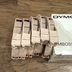 Vintage Box of Dymo Embossing Tape 1/4” x 36’ Orange 1967 For Desk Tapewriters