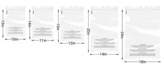 Clear Bags with Suffocation Warning Poly OPP Cello Merchandise Bag -Multi Sizes