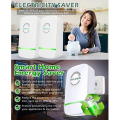 Pack of 2 Electricity Saving Box US Plug 90V-250, Stop Watt Energy Saver Device
