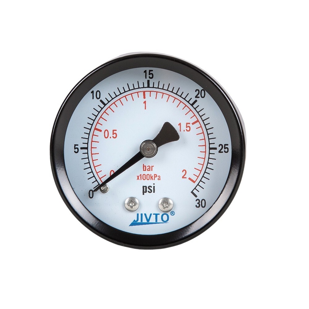 General Dry Pressure Gauge, 1.5″ Dia, 0-30 psi, 1/8 NPT Back Mount ( pack of 1)