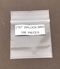 Clear Zip Seal Plastic Bags 2″ x 2″ Jewelry Zipper Baggies 2 Mil 100 count
