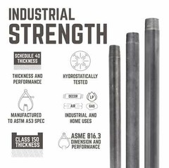 3/8 in. x 3 1/2 in. Black Pipe