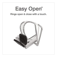 Cardinal 10321 ClearVue 3-Ring 2″ Cap Easy Open Slant-D Ring Binder – Black New