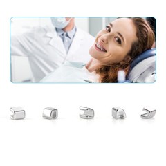 10 Model AZDENT Dental Orthodontic Crimpable Hook Stops Type 10pcs/pack