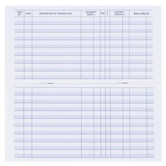 20 Pack Checkbook Register, Check Registers for Personal, Blank Ledger Transa…