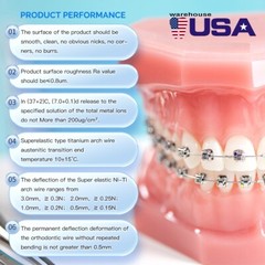 AZDENT Dental Orthodontic Arch Wire Super Elastic NiTi Ovoid Round Rectangular