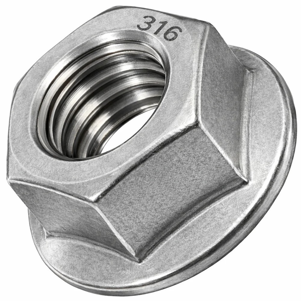 BULK BOX! 1/2″-13 Hex Flange Nuts Serrated 316 Stainless Steel 700pcs