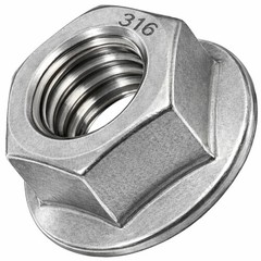 BULK BOX! 1/2″-13 Hex Flange Nuts Serrated 316 Stainless Steel 700pcs