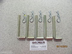 LOT OF 5 BOX BLADE SHANK L-PINS & KEEPERS, KEEPS HOLE STYLE SHANKS IN PLACE
