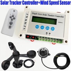 Single Axis Solar Panel Tracking Tracker Linear Actuator Controller & Anemometer