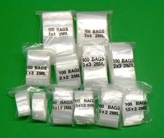 1200 Bags Assorted 2mil Clear Reclosable Assortment 6 Sizes 200each – 1×1 To 3×4