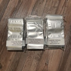 Translucent Silver Black Flat Metallic Foil Resealable Bags Pouch 3″x5″ Qty 270