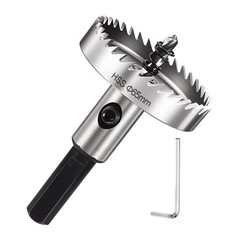 2-9/16″(65mm) Hole Saw Kit – Good for Medium-Hard Metal PVC Boards – Silver