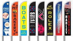 15Ft Full color Custom Swooper Advertising Flag Feather Banner with hardware