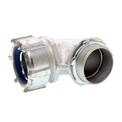 THOMAS & BETTS 5257 INSULATED LIQUID-TIGHT FLEXIBLE METAL CONNECTOR, 90°, 2″
